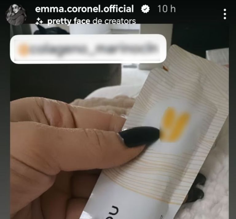 Emma Coronel comparte que consume colágeno