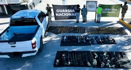 Decomisan arsenal de 50 mil cartuchos y 58 armas en frontera Sonoyta-Phoenix