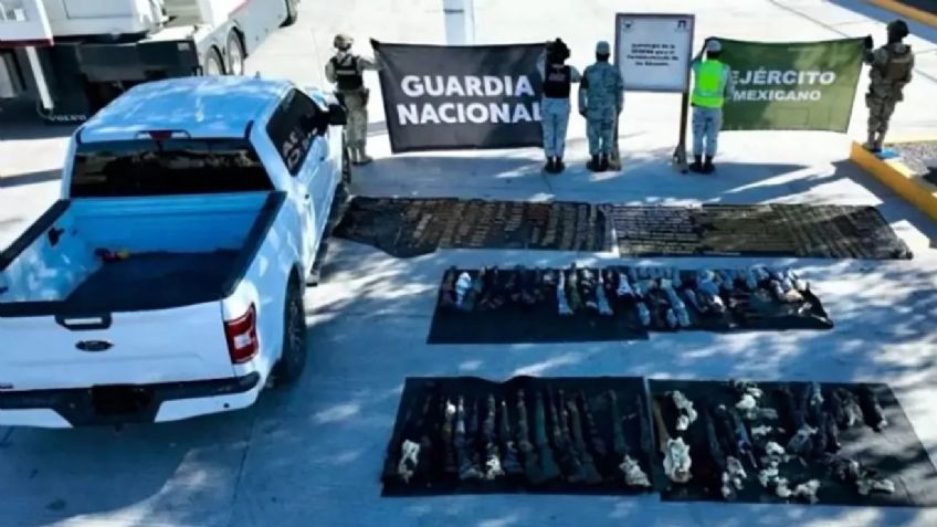 Decomisan arsenal de 50 mil cartuchos y 58 armas en frontera Sonoyta-Phoenix
