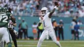 Foto ilustrativa de la nota titulada Tagovailoa y los Dolphins le sacan el triunfo a Rodgers y los Jets en tiempo extra