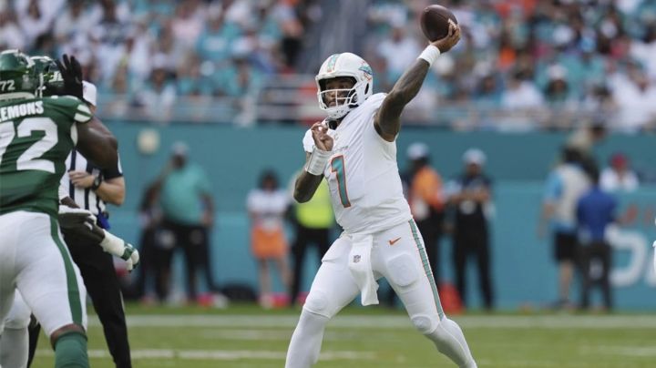 Tagovailoa y los Dolphins le sacan el triunfo a Rodgers y los Jets en tiempo extra