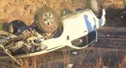 Carretera Guaymas-Empalme: Mujer sufre volcadura tras intentar evitar un bache