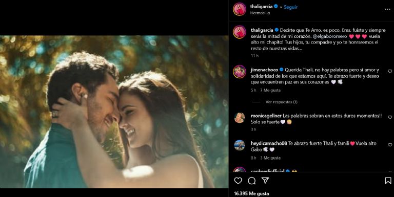 Thalí García confirma la muerte del padre de su hija