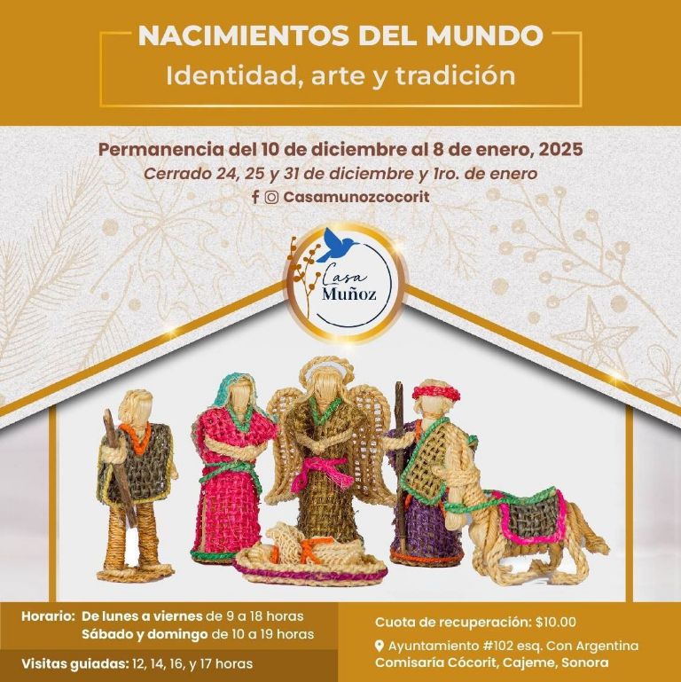 Cajeme: Casa Muñoz presentará exposición internacional de nacimientos