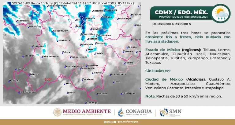 Clima en CDMX hoy 12 de febrero
