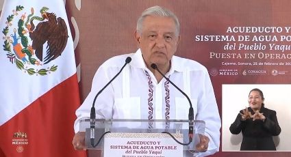 AMLO atestigua puesta en marcha del Acueducto Yaqui; abastecerá 50 comunidades