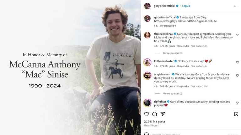 Muere el hijo de Gary Sinise, el Teniente Dan de ‘Forrest Gump’, a los 33 Años