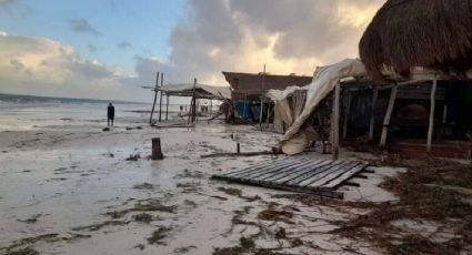 "El mar se comió todo": Holbox queda en ruinas tras fuerte tormenta e inundaciones