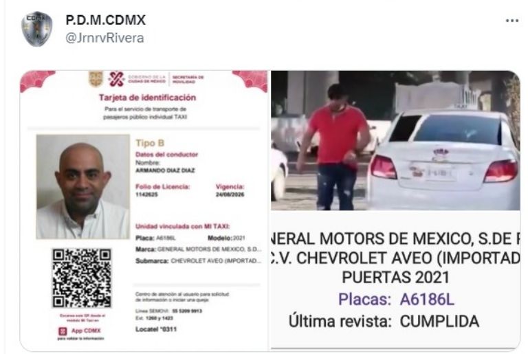 Taxista de CDMX roba el bastón y bolso de una mujer con discapacidad y le intenta cobrar más 