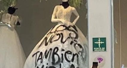 Diseñadora aclara polémica sobre vestidos de novia pintados durante protesta feminista