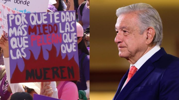 Tras marcha del 8M en CDMX, AMLO envía mensaje a manifestantes y feministas