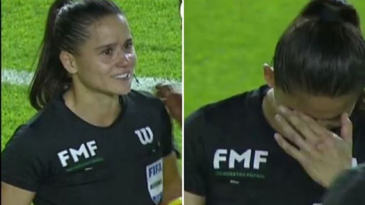 La emotiva reacción de Karen Hernández tras arbitrar su primer juego de Liga MX