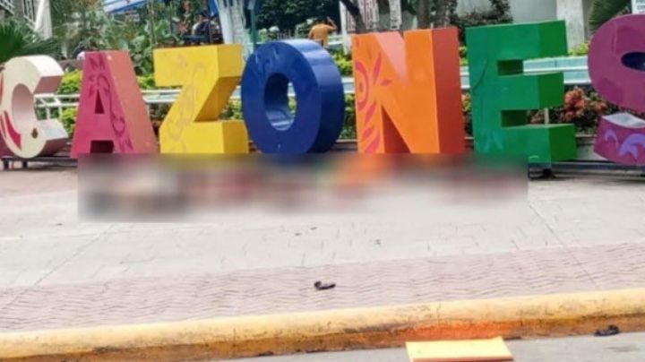 VIDEO: Sicarios lanzan cuerpos desmembrados en letras turísticas de Veracruz