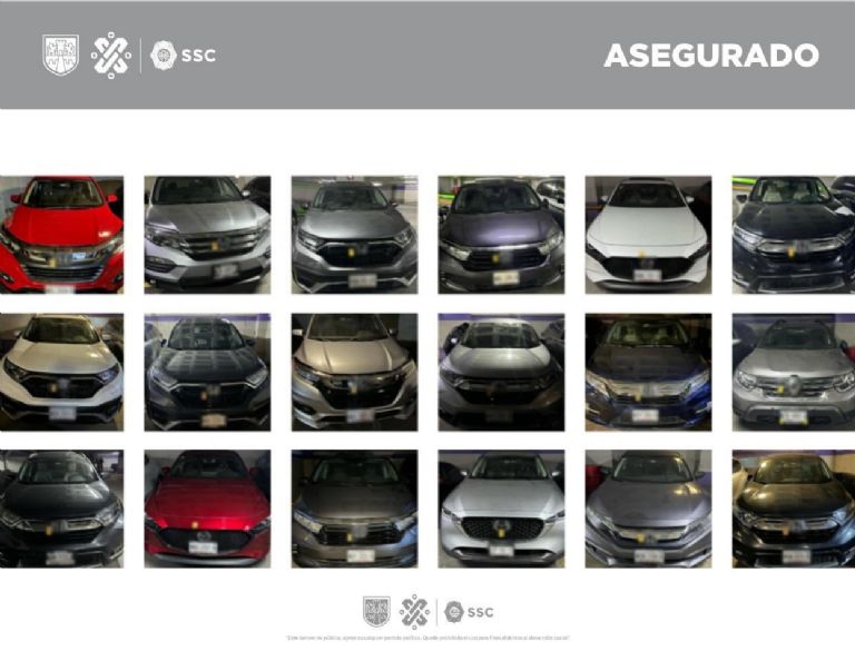 Aseguran vehículos robados en CDMX