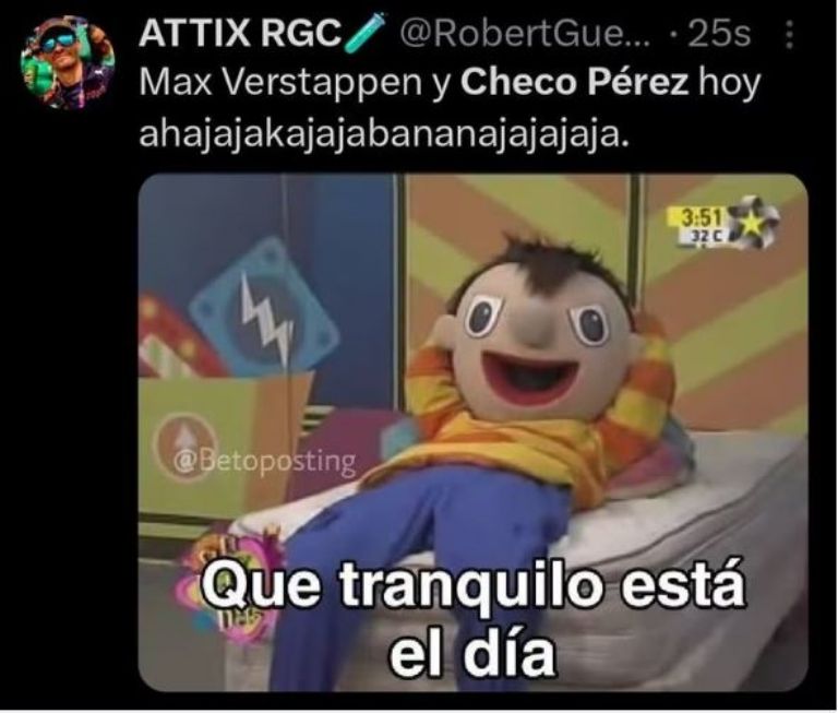 Los MEMES del primer GP del año en la F1; Verstappen, 'Checo' y Tsunoda, protagonistas