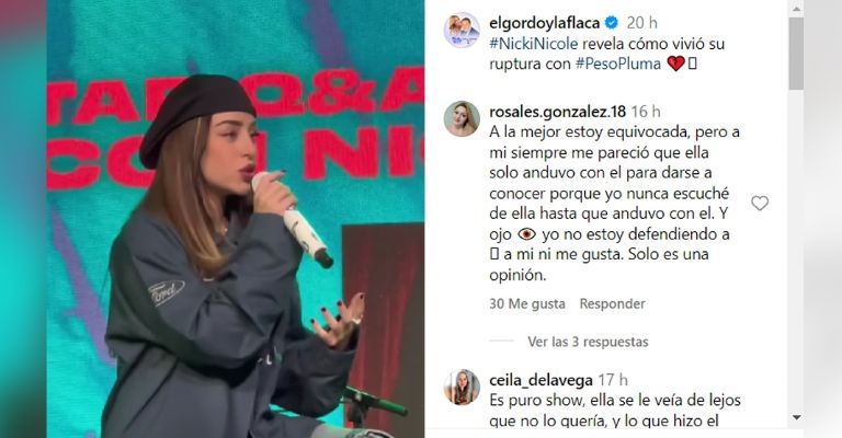 Nicki Nicole habla de su rompimiento con Peso Pluma