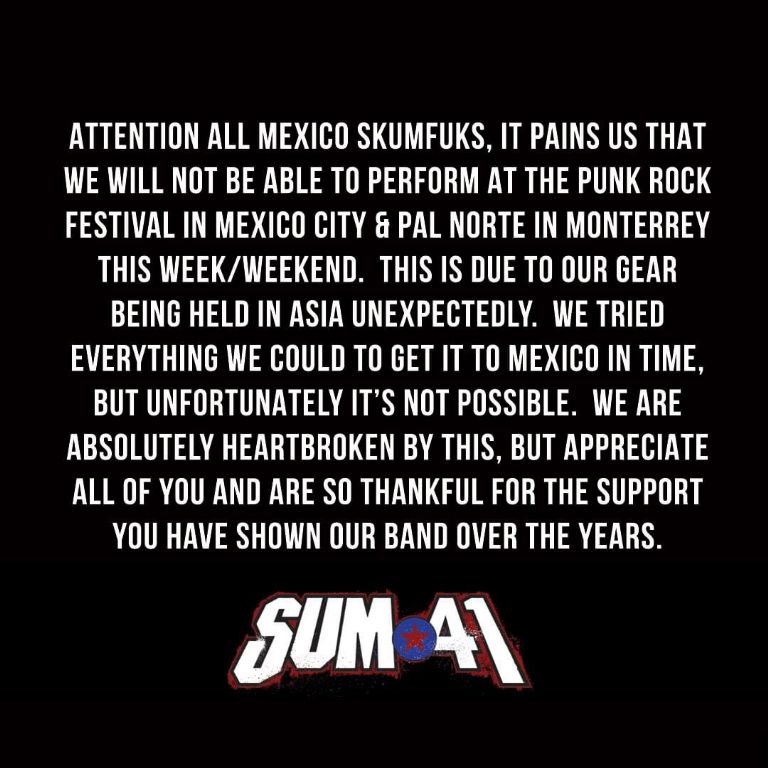 Comunicado de Sum 41