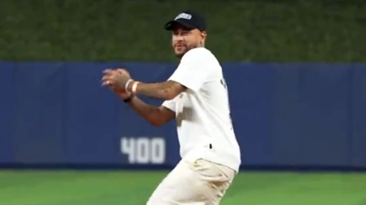VIDEO: Neymar hace el primer lanzamiento en el debut de los Marlins en Grandes Ligas