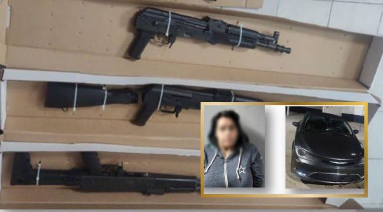 Detienen a mujer con armamento en Nogales, Sonora. Foto: Facebook