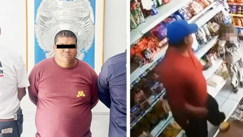 FUERTE VIDEO: En una tienda, sujeto propina brutal golpiza a un niño; así lo detuvieron
