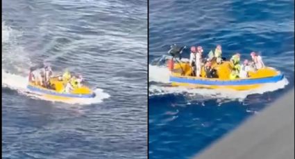 El crucero más grande del mundo rescata a 14 personas en lancha flotante en el Caribe