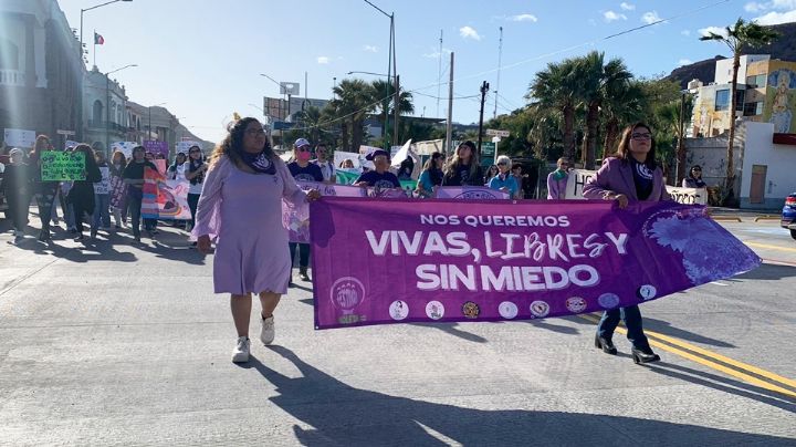Mujeres guaymenses piden una vida libre de violencia en el 8M, realizan festival violeta