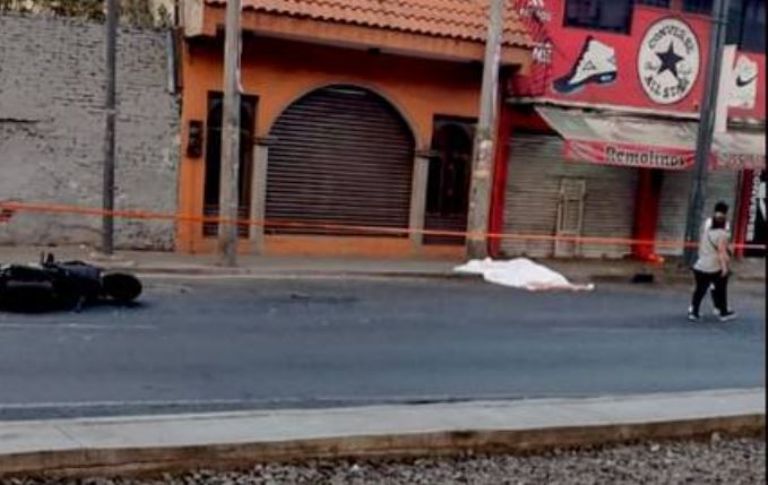 Motociclista muerto en Iztapalapa