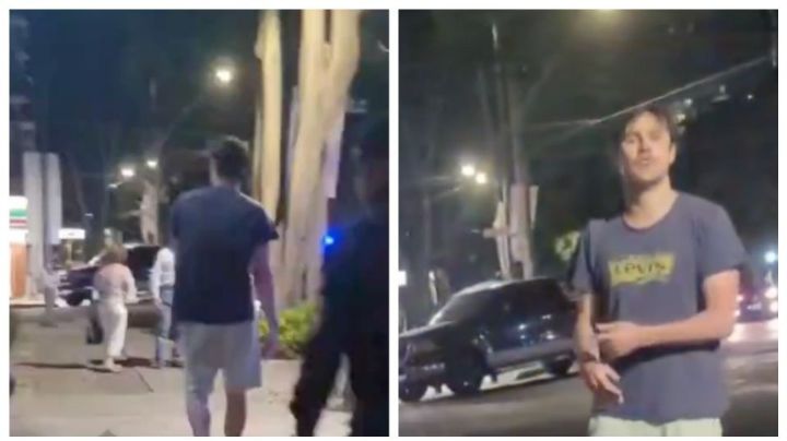 Extranjero insulta a policías de la Ciudad de México tras sacar a su mascota sin correa