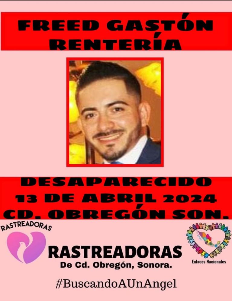 Fred Gastón Rentería desapareció en Ciudad Obregón