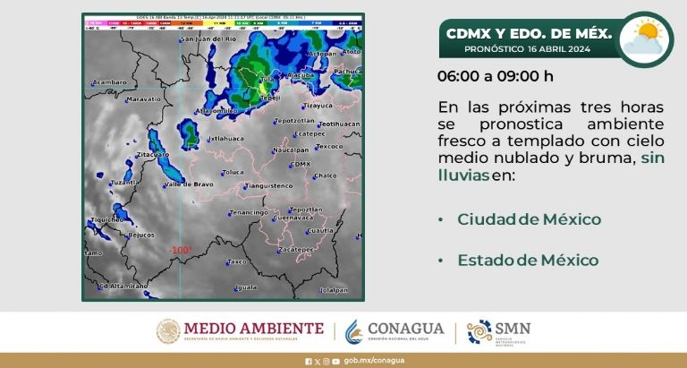 Clima en CDMX hoy 16 de abril