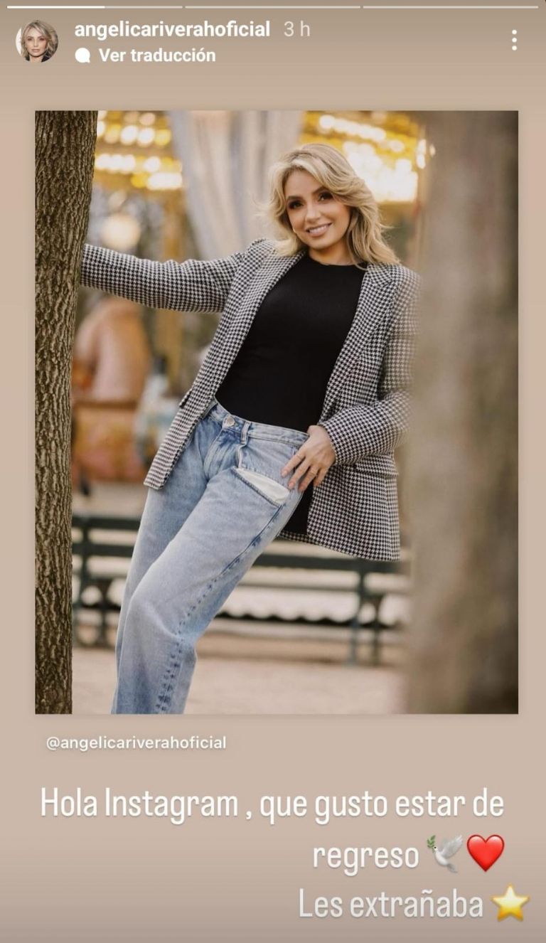 Angélica Rivera regresa a Instagram