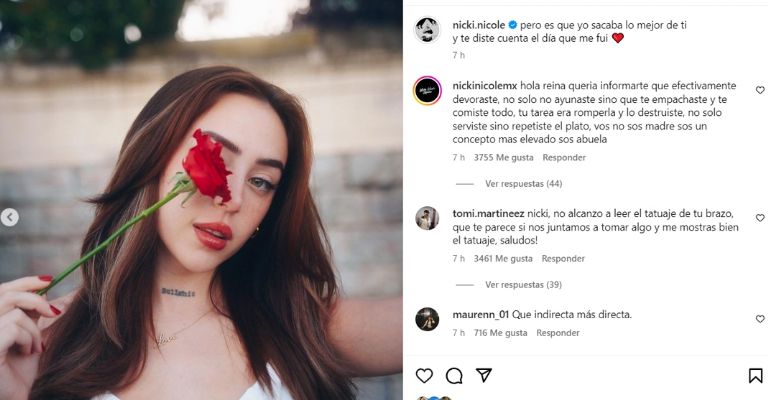 Nicki Nicole manda indirecta a Peso Pluma