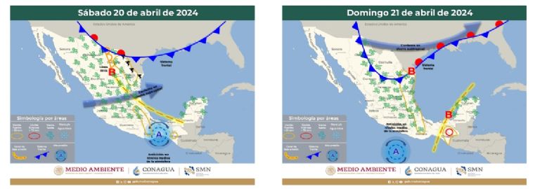 Pronóstico del clima para el fin de semana. Foto: Conagua