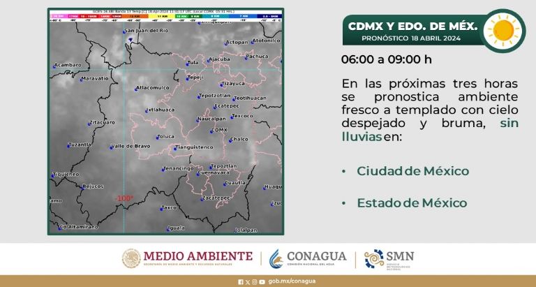 Clima en CDMX hoy 18 de abril