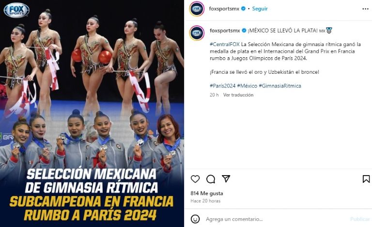 Brillante Actuación de la Selección Mexicana de Gimnasia Rítmica en Francia