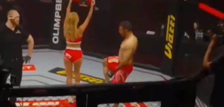 Luchador de MMA es vetado de por vida después de agredir a la ring girl en Rusia
