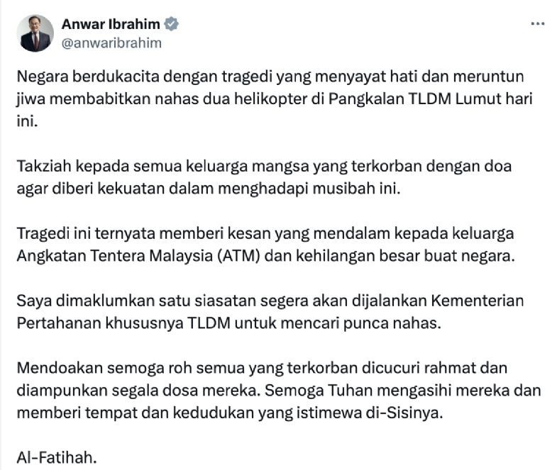 Tragedia en Malasia: Dos Helicópteros de la Marina Chocan en Pleno Vuelo, Diez Víctimas Fatales