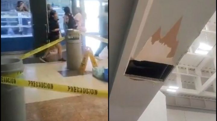 Dos personas resultan lesionadas tras caída del techo de un centro comercial en Monterrey
