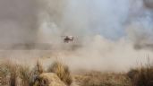 Foto ilustrativa de la nota titulada Con helicópteros y brigadas combaten incendio forestal en Atlacomulco, Estado de México