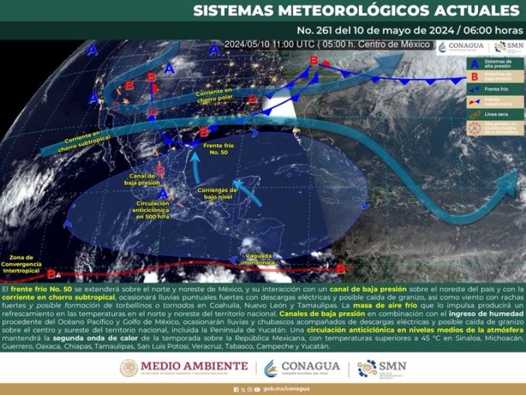 Onda de calor en México HOY 10 de mayo. Foto: Conagua