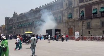 Reportan 12 policías heridos tras petardos lanzados por normalistas en Palacio Nacional