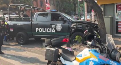 Patrulla se impacta contra vehículo en el Eje 3 Sur y Tonalá: cuatro policías lesionados