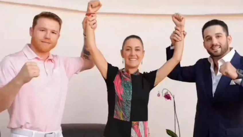 ‘Canelo’ Álvarez le apuesta TODO a triunfo de Claudia Sheinbaum tras reunirse con ella