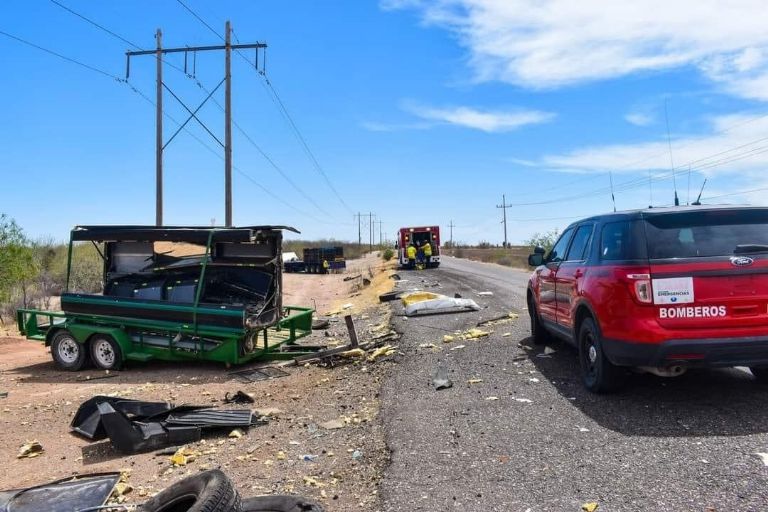 Accidente en Navojoa deja dos víctimas. Foto: Facebook
