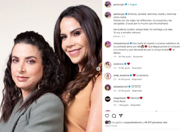 Paola Rojas aparece devastada por dura pérdida