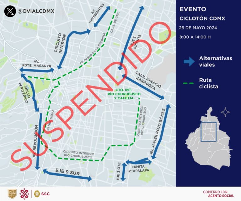 Suspenden Ciclotón por Contingencia Ambiental