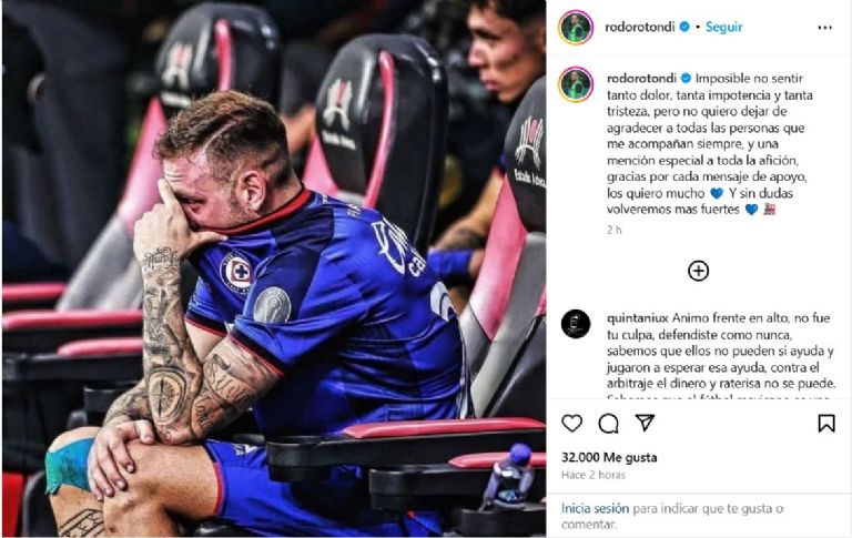 Carlos Rotondi envía mensaje al Cruz Azul