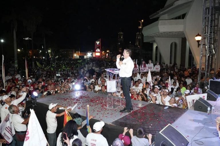 El candidato de Morena dio un polémico discurso