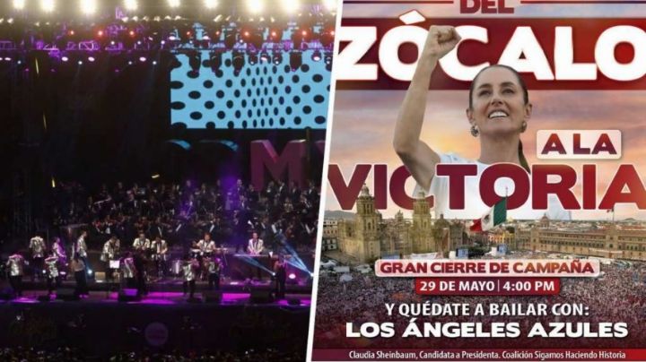Claudia Sheinbaum cerrará campaña en el Zócalo con concierto de los Ángeles Azules
