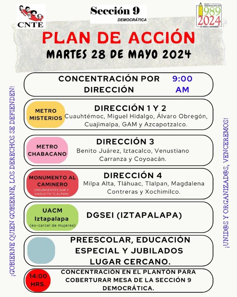 Bloqueos de la CNTE hoy 28 de mayo